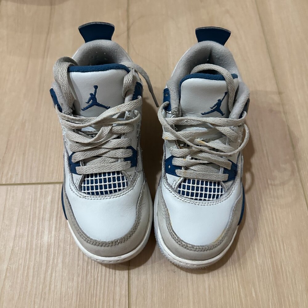 Jordan 4 Retro Military Blue Toddler Sneakers Size 12.5C - Nike Kids Shoes